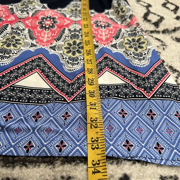 Donna Morgan Boho Shift Stretch Dress Multi Color Women's Size 8P - Picture 6 of 6